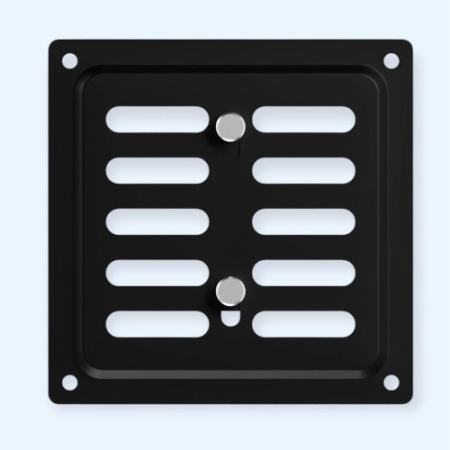 1717MER Black ERA Решетка вентиляционная MER регулируемая 175х175 окраш.сталь Black